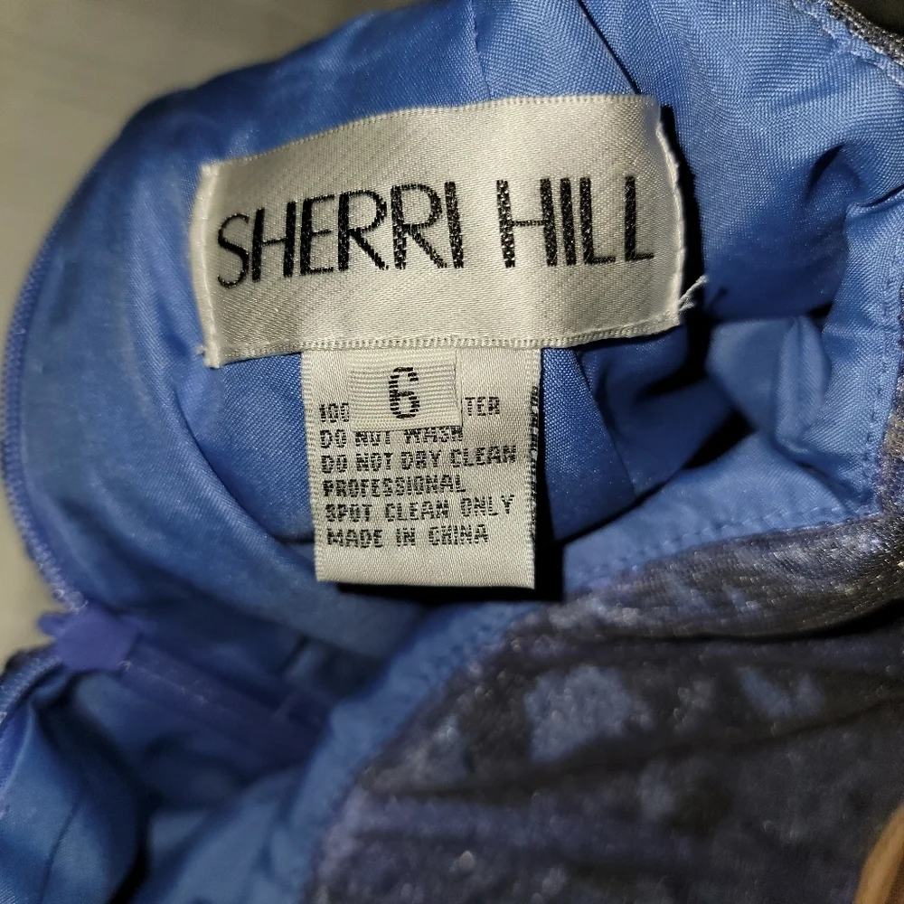 Sherri Hill Lavender Sequin One-Shoulder Evening Gown